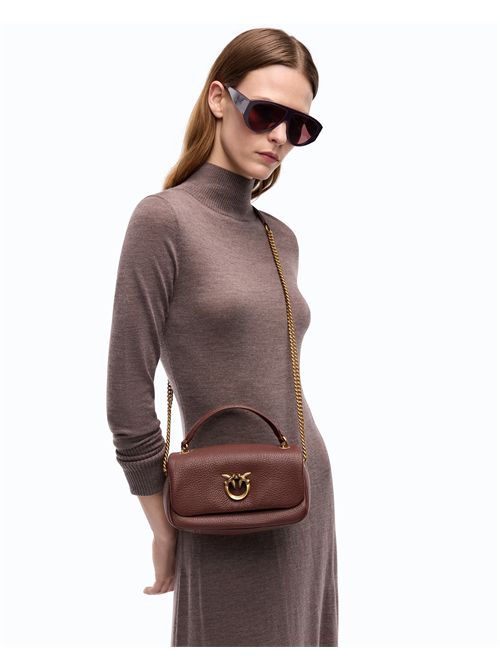 Borsa a tracolla Mini Love Bag Click Soft Horizontal in pelle fiore PINKO | 107038A3CX/L88Q